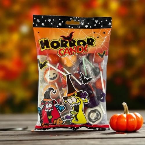 OYOY | 275g Halloween Horror Süßigkeiten Mix | Gruselige Bonbons & Lollies einzeln verpackt | Perfekt als Halloween Naschereien Mitgebsel & Party