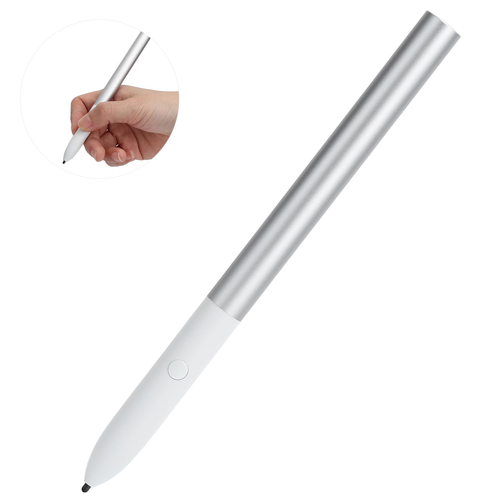 Smart Stylus per/Slate, Penna Digitale con Punta in Fibra di Seconda Generazione, Penna Touch Magnetica per Tablet, Argento Leggera e Magnetica