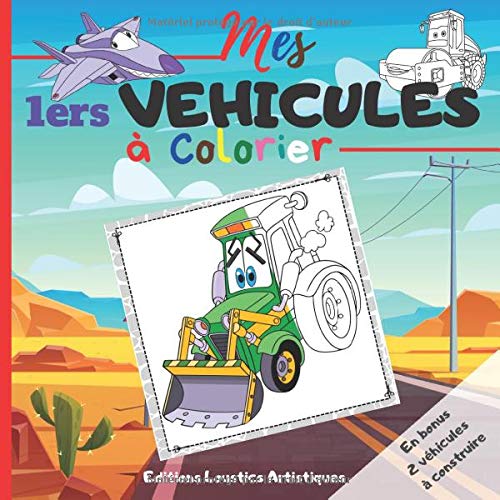Mes 1ers véhicules à colorier: Cahier de coloriage de véhicules sympathiques pour les enfants de PDF Ebook En Ligne
