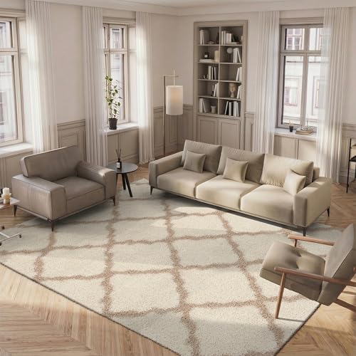 Safavieh 8x10 Dallas Shag Area Rug Ivory & Beige