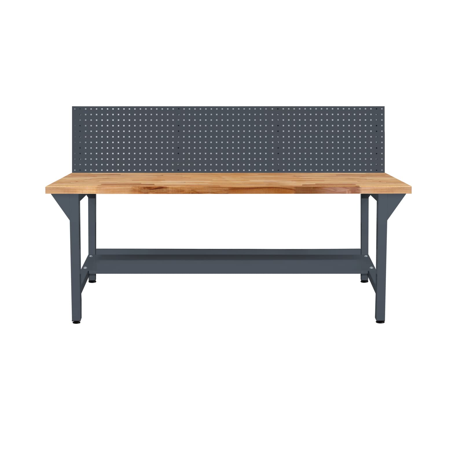ADB Werkbank, Werktisch, Montagetisch, Packtisch, Arbeitstisch, Werkstatttisch, Profi 2000, mit Lochwand, Ablageboden, L2000xB750xH850mm