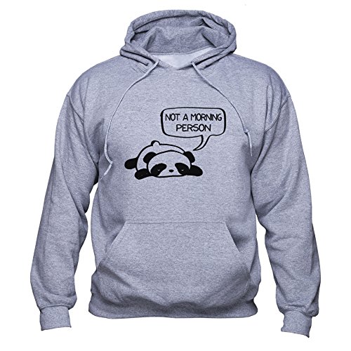 EUGINE DREAM Not A Morning Person Sweatshirt Cute Panda Hoodie Lazy Panda Pullover Nap Panda Men's Women's Sweats à Capuche Unisexe Gris XL Cover