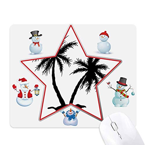 Tapis de souris Noël arbre de noix de coco confort poignet base caoutchouc stable
