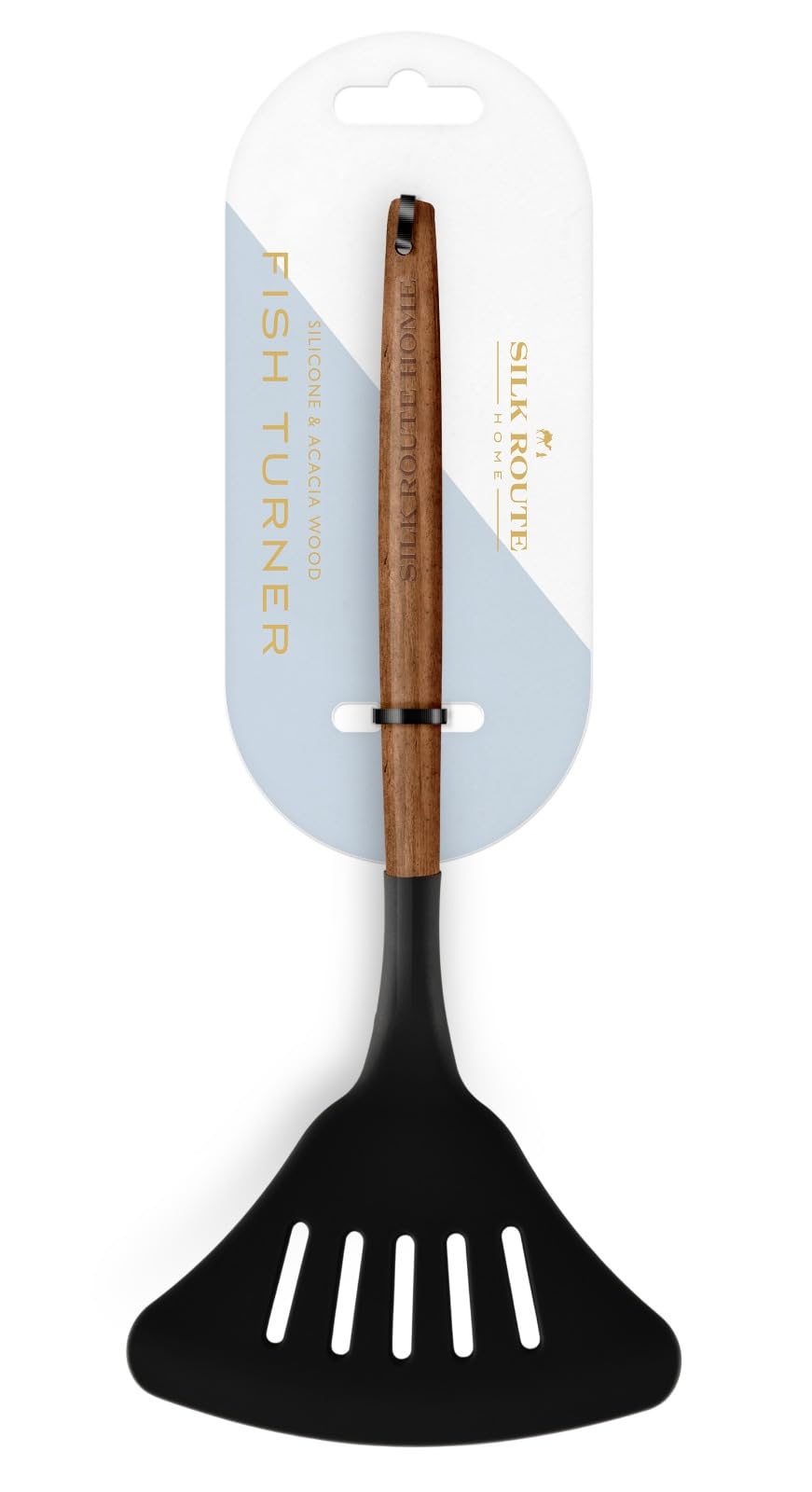 Silk Route Home Acacia Wood & Black Silicone Fish Turner