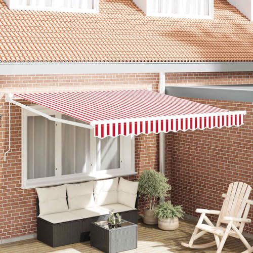 Store banne rétractable auvent extérieur aluminium polyester 350x250 cm - 3