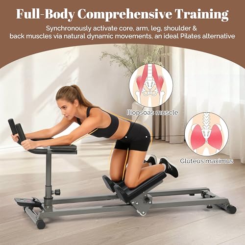 Image of EVERYMATE Exercise Crawler Machine, Spine Twist and Stretch Trainer, Full Body Cardio Machine, Builds Core Strength, Home Gym Equipment with Adjustable Hand Grips & Knee Support