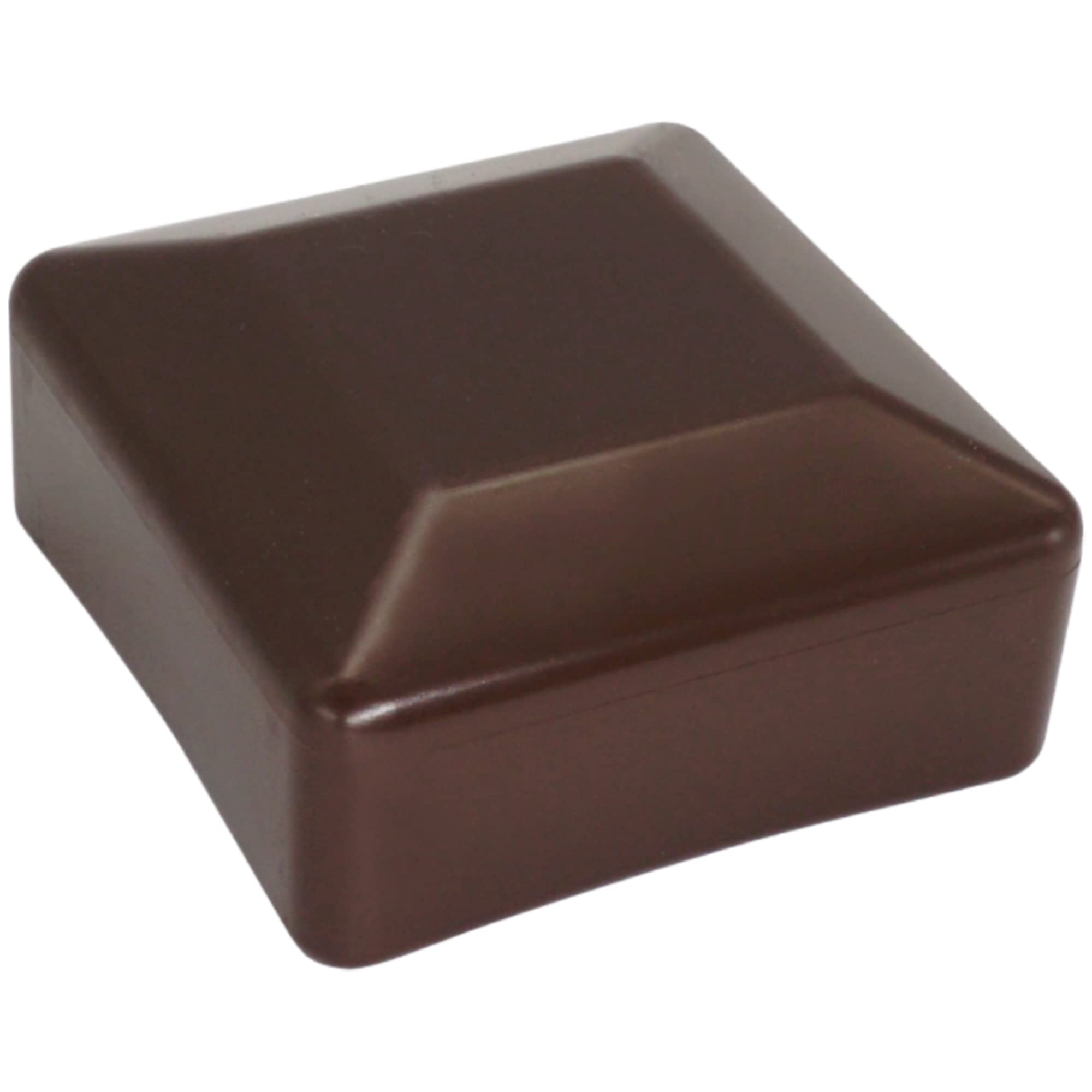 SKIR'CO (30 pcs) Fence Post Caps, Square 60 x 60 mm Brown Plastic Caps for Fence Posts Brown RAL 8028 Colour