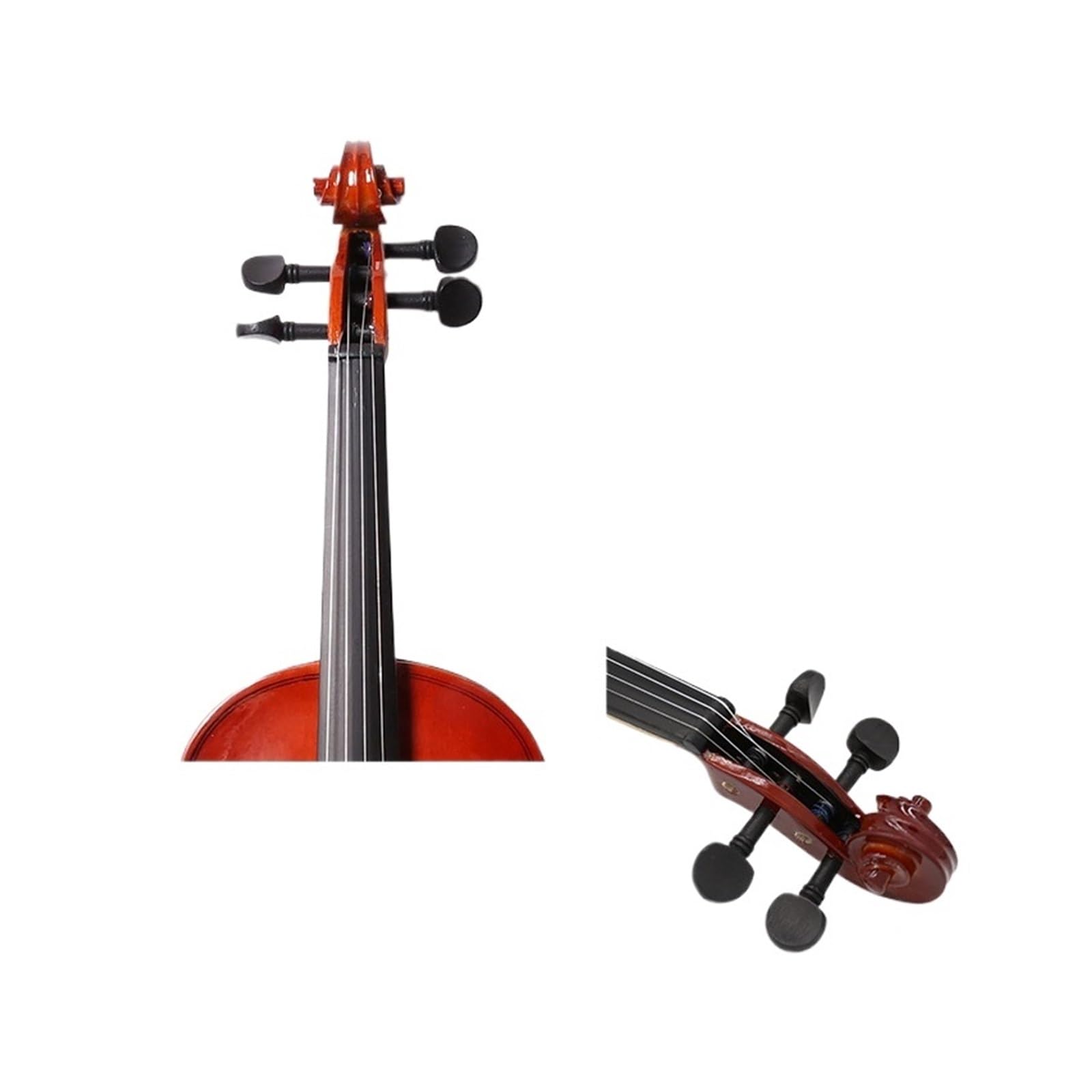 Violine für Anfänger, glänzend, Lindenholz mit Koffer, Bogen, Anfänger, volle Größe (3/4)