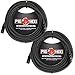 Pig Hog PHM50 8mm Tour Grade XLR Mic Cable - 50ft (2 Pack)