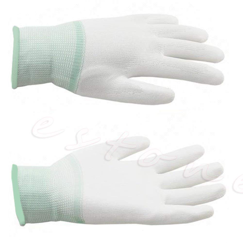 SimpleLife Nylon Quilters Free Motion Machine Quilting Sewing Grip Gloves Fingertip Grip(White +Green)