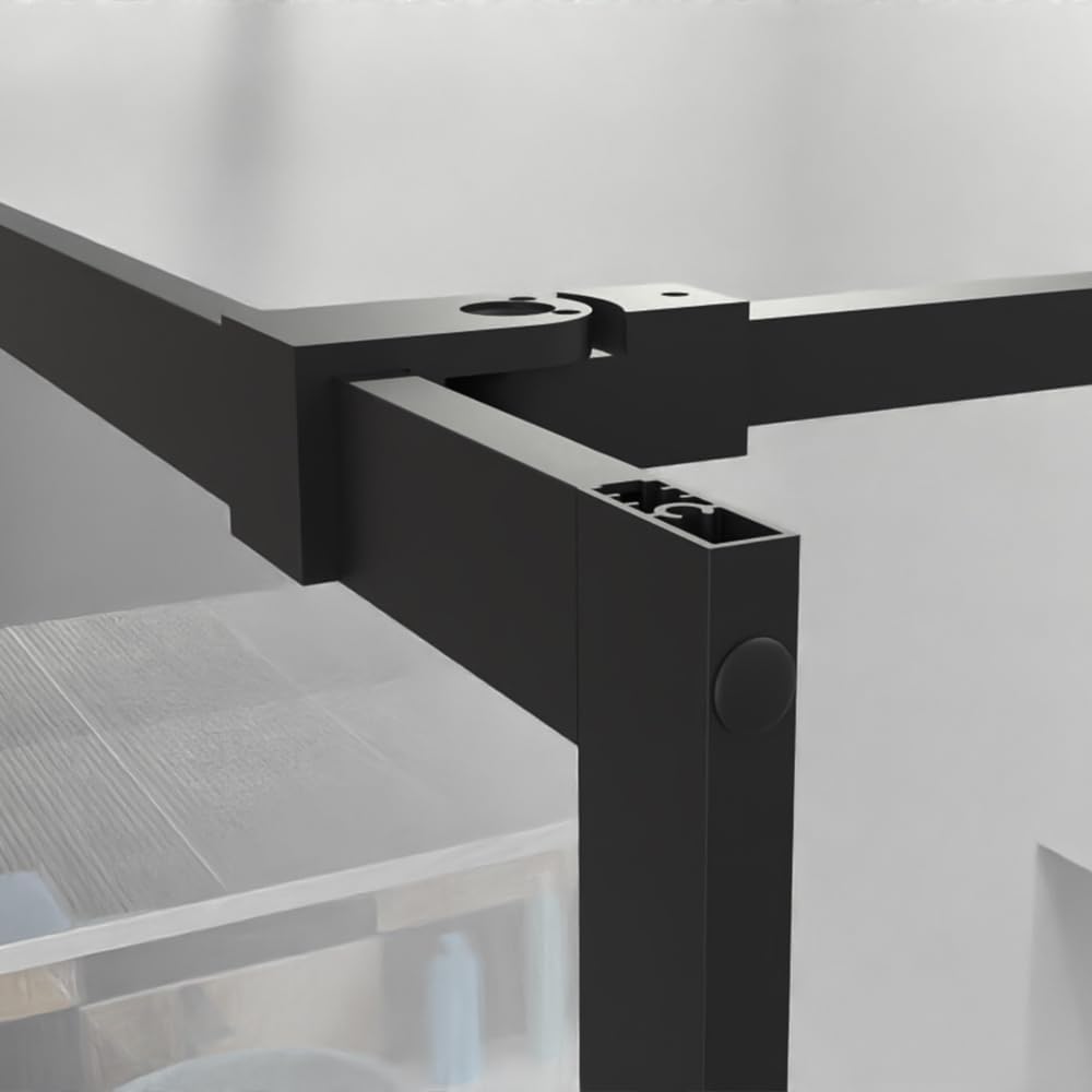 46"x72" Walk-in Wet Room Shower Screen, Black Frameless Tempered Glass Bathroom Shower Door, Splash Proof & Easy Installation