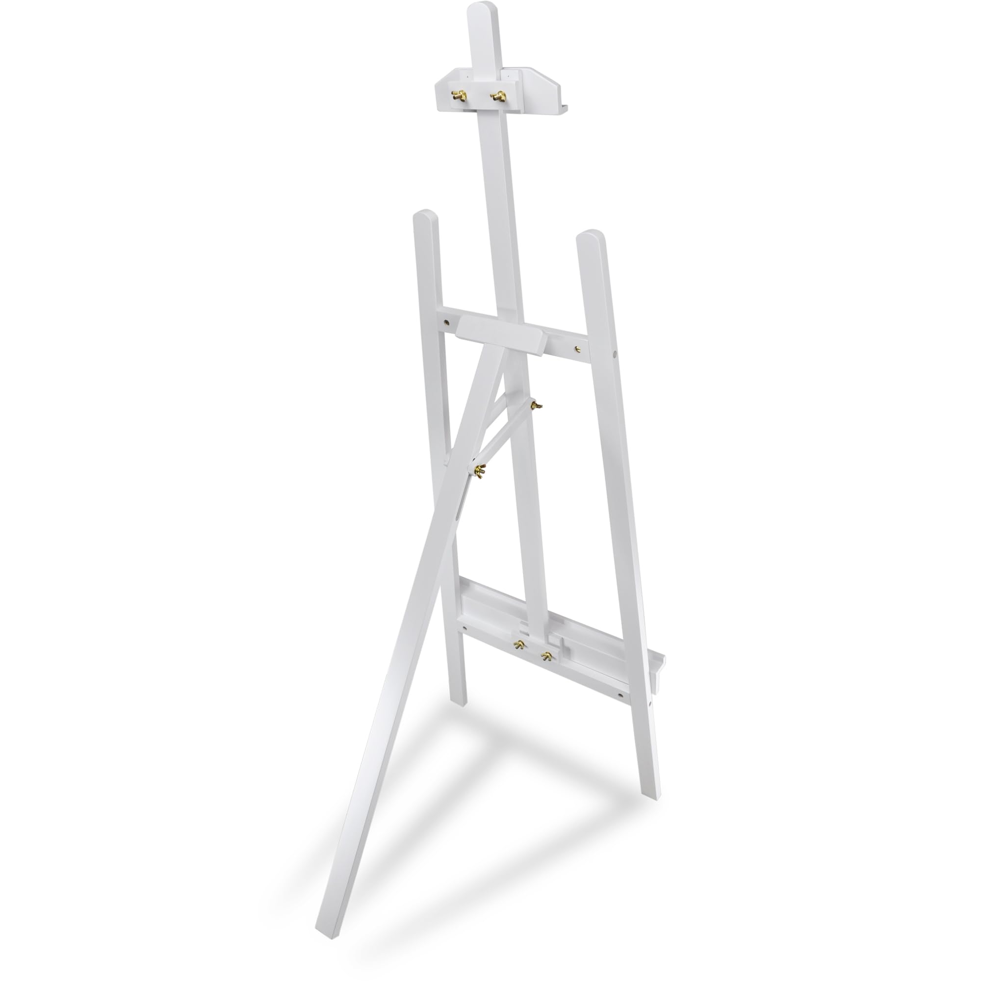 Atelier Staffelei weiß Leinwand Staffelei Holz Künstler-Bedarf Massivholz Präsentationsstaffelei Künstler-Fachhandel Hochzeit