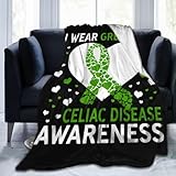 Manta Celiac Disease Awareness Manta De Franela Classy Manta De Sofá Cómoda Manta De Forro para Sofá Viaje Habitacion 125x150cm