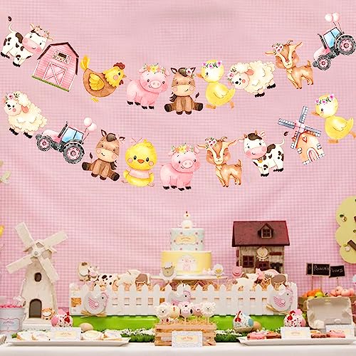 Ipartyfun HPBN-27 2Pcs Farm Animal Party Banner Farmhouse Party Decorations Farm Animal Cutout Banners thumb #5