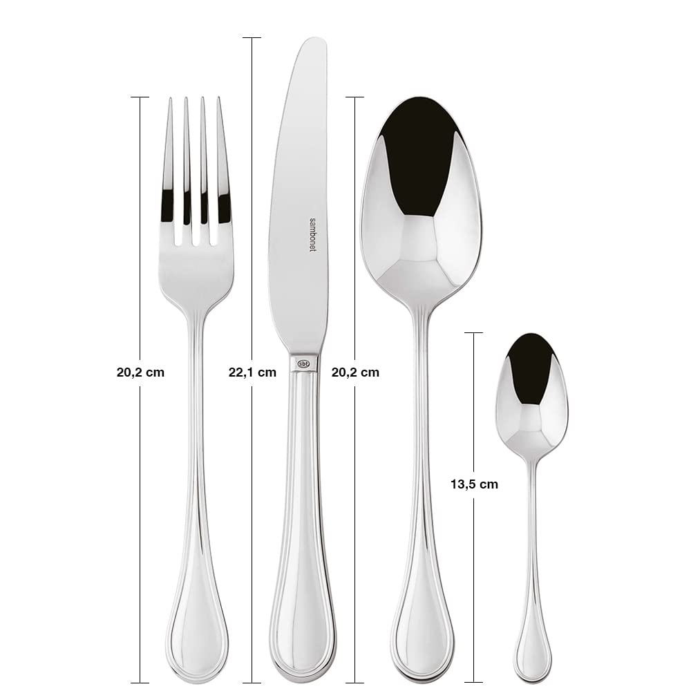 Buyer Star - Set di posate in acciaio inox, 24 pezzi, set di posate in acciaio inox, coltelli e forchette eleganti da tavola, servizio di lucidatura a specchio per 6