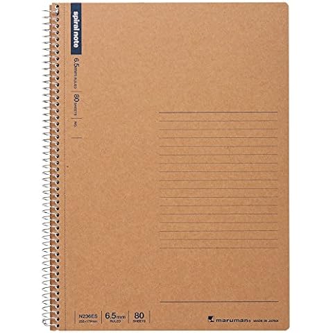 Maruman N236ES Notebook, Ring Notebook, 0.26 inches (6.5 mm), Ruled, Basic, B5, 80 Pieces, Set of 5 Cover