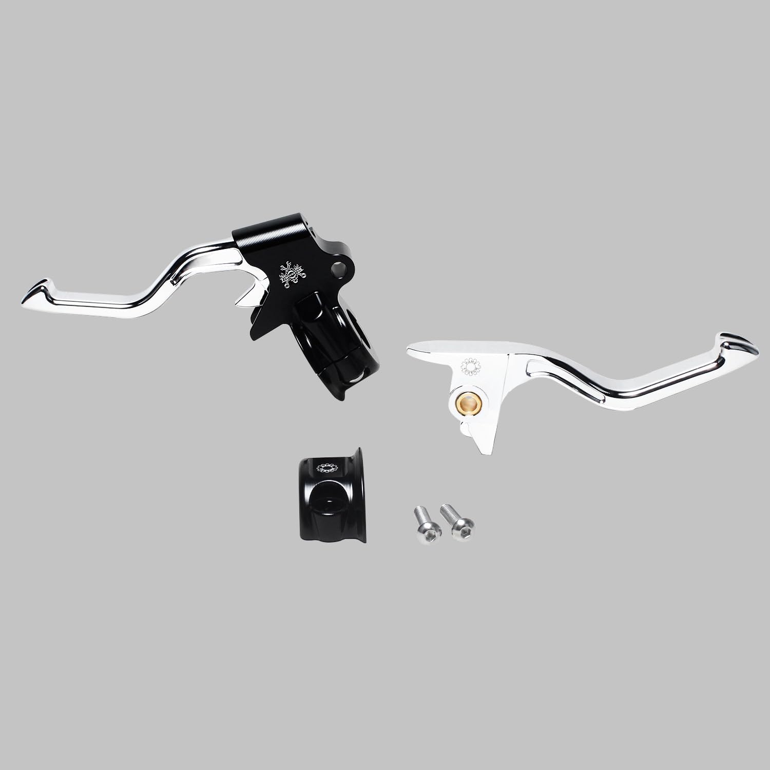 Chrome Clutch Brake and Shift Lever Hand Controls, Easy Pull Handle, Compatible with Harley Davidson Softail 2018-2025
