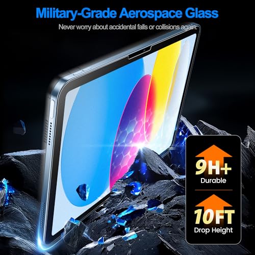 Image of EZ-GLAZ-2 Pack Paper-feel Glass Screen Protector for iPad A16 2025 11th (11 Inch) / 10th Generation 2022 (10.9 Inch) - Apple Pencil Compatible, 9H+ Tempered Glass, Matte Film, Anti-Scratch, Bubble Free, with Installation Box