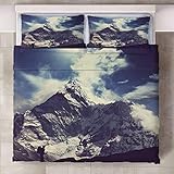 RGBVVM Funda de Edredón 200 x 200 cm Viajero de Iceberg Imp