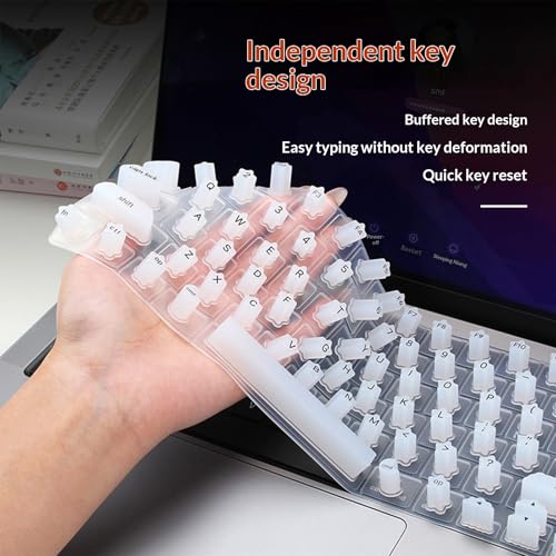Protector de teclado de silicona delgada para laptop 14" miniatura 2