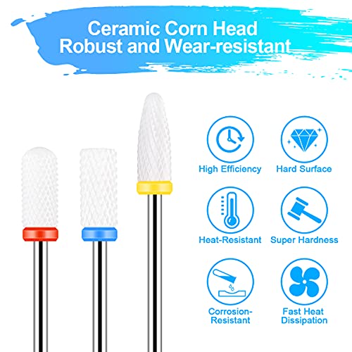 URAQT Punte Fresa Unghie, 10 pezzi Punta da