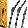 AUTOBOO 15"+15" Windshield Wipers with 13 Inch Rear Wiper Blade Replacement for Jeep wrangler JK 2008-2018,Jeep wrangler 2007-2017-Original Factory Quality (Pack of 3)
