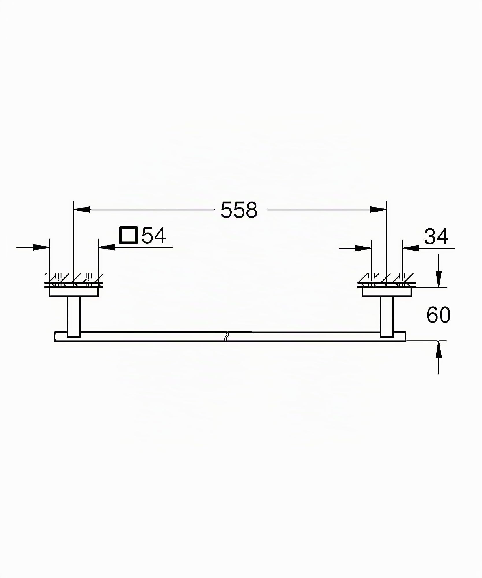 GROHE Start Cube Quickfix- Toallero de metal de 600mm, Negro Mate 410892430