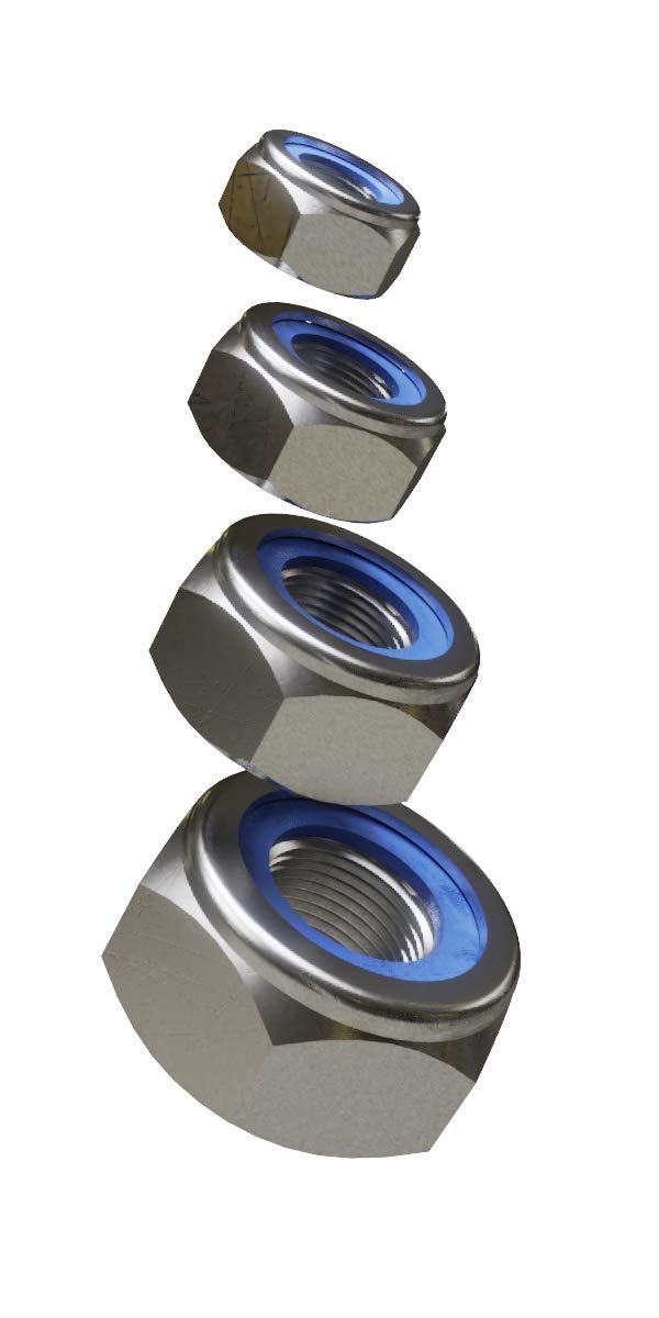 Tuercas Hexagonales Autoblocante Acero Inoxidable DIN 985 (M20) x50