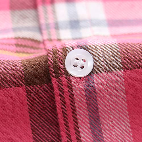 Image of Phorecys Girls' Plaid Flannel Shirt Long Sleeve Button Down Buffalo Checkered Shirt 2T-10 Years