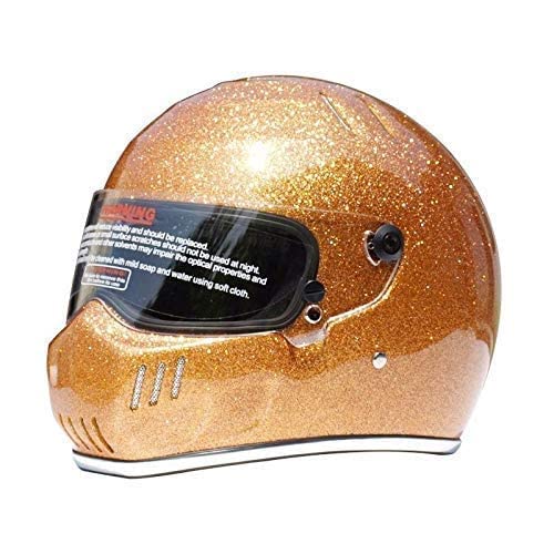 Crg Full Face Motorcycle Street Bike Fiberglass Helmet Dot Certified Atv-6- Parent (Large, Gold) #TOP5