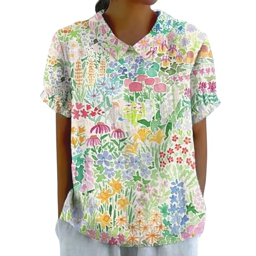T-shirt animal en lin pour femme souffrant de la chaleur