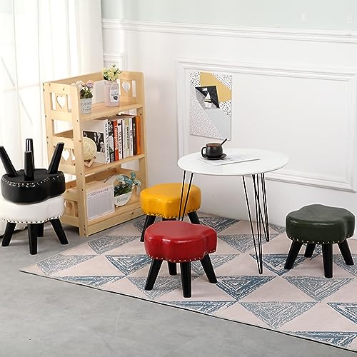 Table basse basse et repose-pieds de salon en cuir - 3