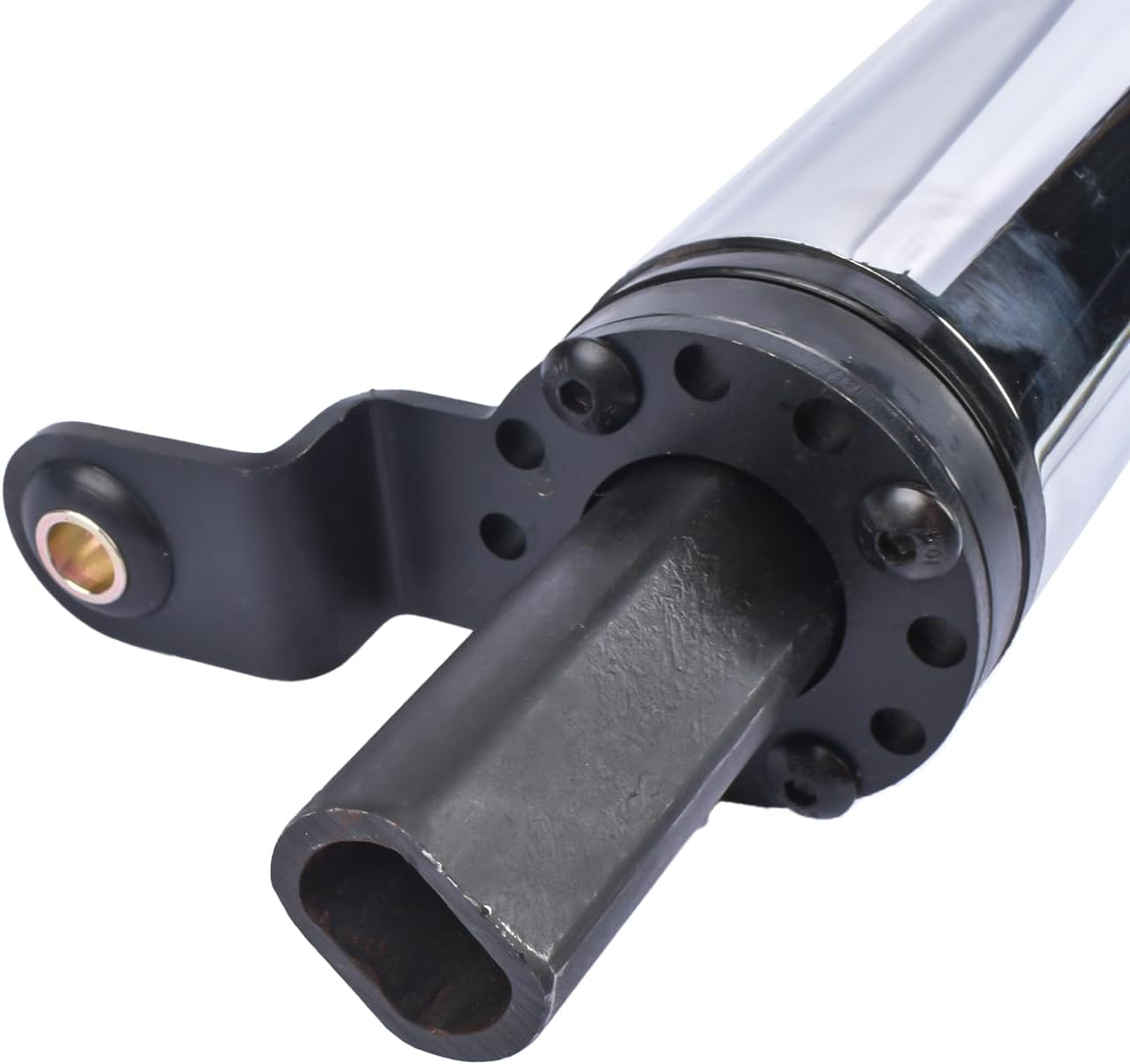 32" Chrome Automatic Tilt Steering Column Floor Shift Replacement for Chevy GM Hot Rod No Key w/ 9 Hole Adapter R91002C-32 Stainless Steel