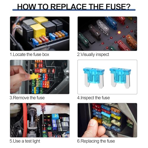 Bulgilia CHU-A3114 180Pcs Fuse Kit - Car Fuses Assortment Kit, Blade Automotive Fuses, Standard & Mini & Low Profile Mini Size thumb #5