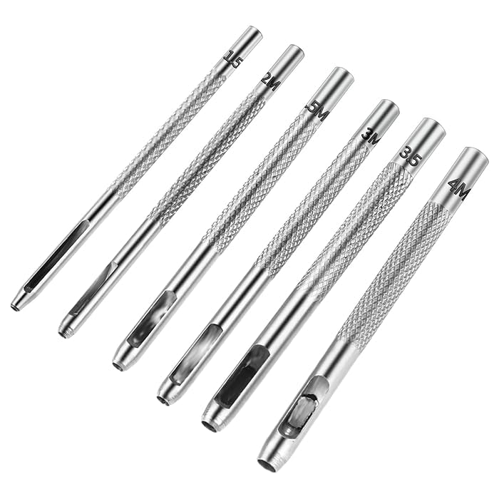 6Pcs Leather Hole Punch Tools Belt Hole Puncher for Leather, Assorted 1.5-4MM Hollow Leather Punches (B0D7SKBXDW) Amazon Price History, Amazon Price Tracker