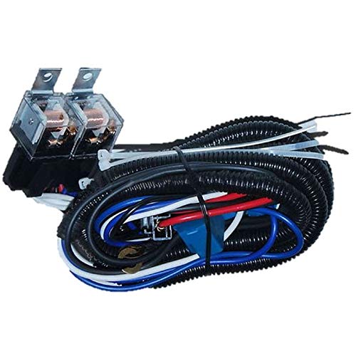 OCTANE LIGHTING 4-Headlight Relay Wiring Harness H4 Headlamp Light Bulb Ceramic Socket Plugs Set
