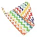 Baby Wet Bag Dry Bag Splice Cloth Diaper Wet Bags Waterproof Small Size with Zipper Snap Handle Pack of 2 (Chevron Rainbow and Grey)