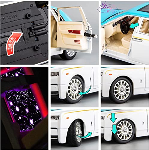 Image of 1:24 Scale Big Size Rolls Royce Phantom Toy Car | Metal Pullback Diecast Car for Kids with Openable Doors, Sound, Light Effects Toy for Car Enthusiasts (Color As Per Available)