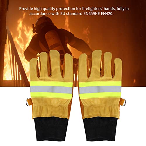 Guantes de seguridad impermeables y duraderos de cuero para operaciones de rescate 2