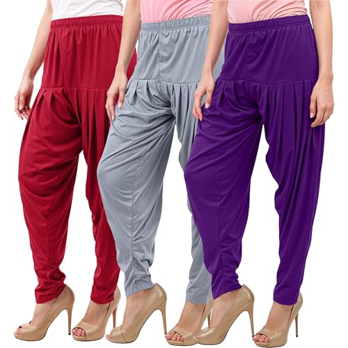 Image of Buy That Trendz Patiala Salwar for Women Relaxed Fit Viscose Patiyala Salwar Harem Bottom Pants