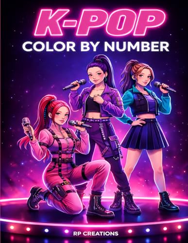 K-Pop Color by Number: 40 Stylish Designs for Adults & Teens to Relax, Unwind & Create image 2