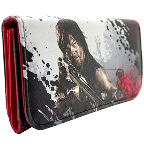 The Walking Dead Daryl Dixon Arco Cartera Tri-Fold con Bolsillo para Monedas & Tarjetero, Multicolor