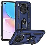 Elubugod Case for Huawei Nova 8i Case Cover,Case for Honor 50 Lite NTN-L22D Case Cover,Magnetic Car Mount Bracket Shell Case for Huawei Nova 8i NEN-L22F NEN-LX1 Case Blue