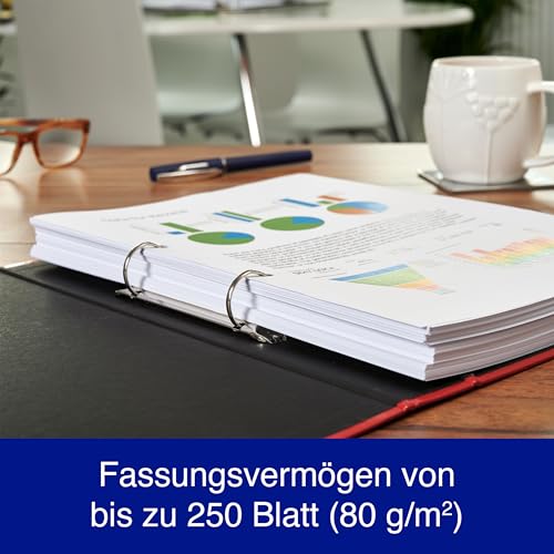 Oxford Ringbuch A4, 4 cm Rückenbreite, 2-Ring-Mechanik, Rot, Grün, Blau, 3 Stück