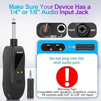Aveek Wireless Microphone for Karaoke, Rechargeable Karaoke Microphone(Work 10hs), for Speaker, Karaoke Machine,Church, Speech, Wedding, Party Singing, Grey&Red, 2 Packs