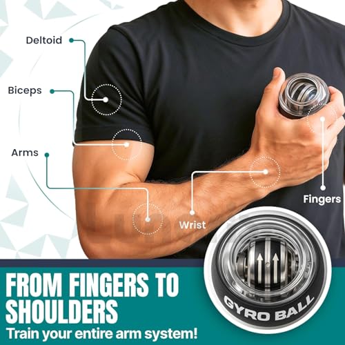 Image of Lunaris Self-Starting Wrist Gyro Ball।Wrist Strengthening Device।Power Wrist Ball, Hand Enhancer, Forearm Exerciser, Used to Strengthen Arms, Fingers, Wrist Bones And Muscles