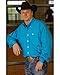 Cinch Men's Classic Fit Long Sleeve Button One Open Pocket Solid Basic, Teal, Large