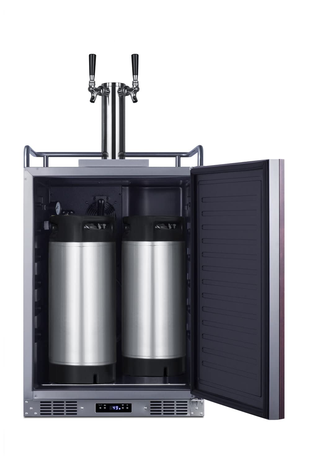 Summit Appliance Sbc682pnrcftwin Panel Ready 24" Wide Built-In Cold Brew Coffee Kegerator, Panels Not Included, Dual Tap System, 5.6 Cu.Ft Capacity, Automatic Defrost, Digital Thermostat on Fridge.com - View 3