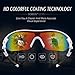 TOREGE Polarized Sports Sunglasses for Men Women Cycling Running Driving Fishing Golf Baseball Glasses TR002 (White&Black)
