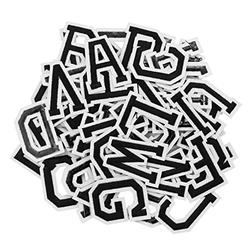 Produktbild von 52 Stück Buchstaben Zum Aufbügeln, Buchstaben Aufkleber Dekorativer Aufgebügeltem